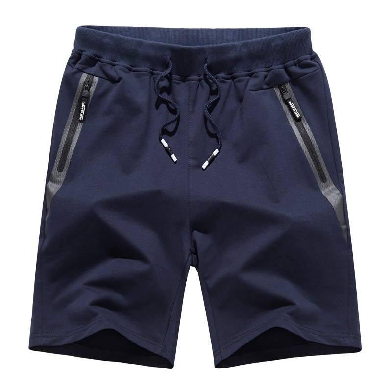 Shorts Casuais de Treinamento de Homens s Cotton Joggers Shorts Running Shorts With Zipper Pockets Loose Leg Bottom Activewear