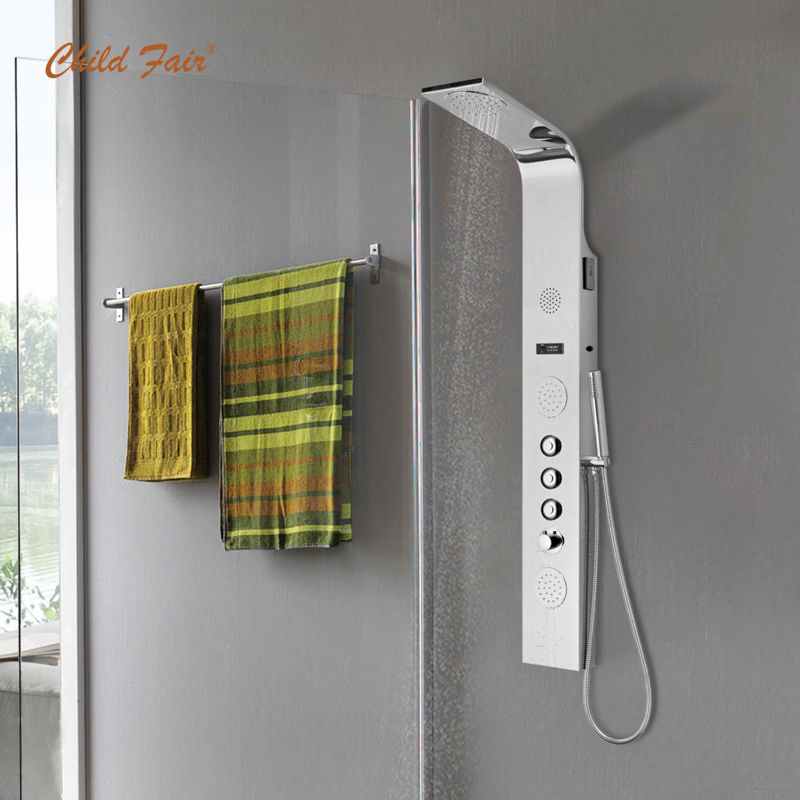 Painel de chuveiro de aço inoxidável CF8221, painéis de chuveiro do banheiro, chuveiro de massagem