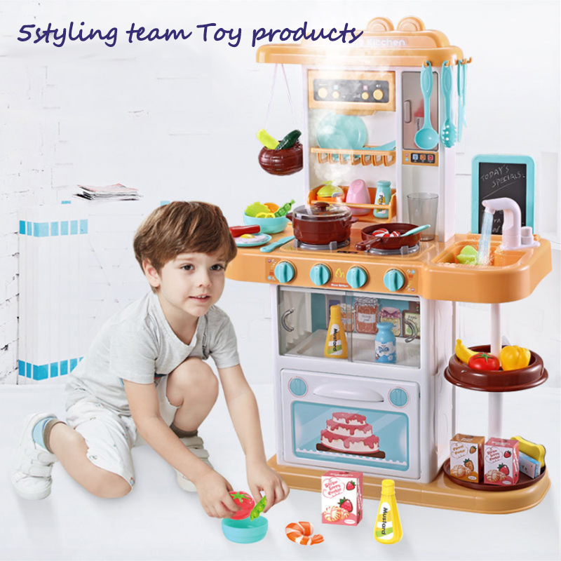 Cross border babe Valley children\ s Spray Kitchen brinquedos, home cooking, cooking, cooking, boys and girls baby