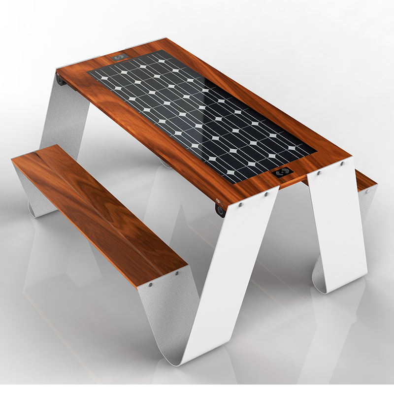 Tabela esperta posta solar solar do painel da mobília de rua do carregador do telefone de USB