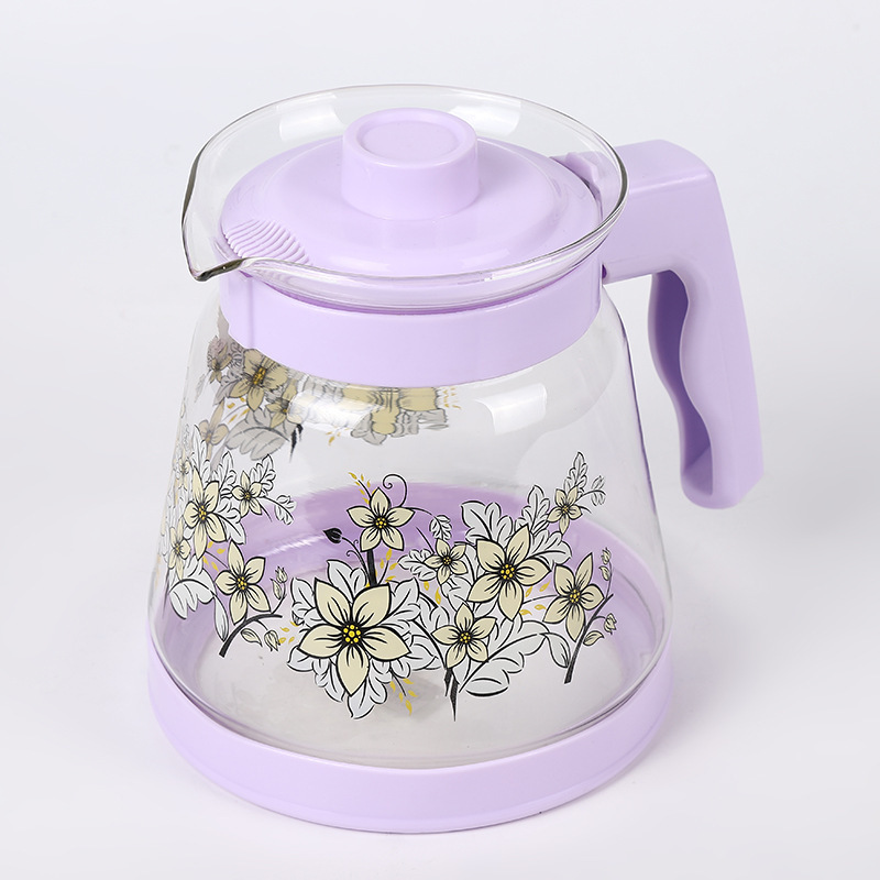 Novo Teapot Household Simples Aplique Creative Handle Design Cold Water Glass Pot Spot Custom Wholesale