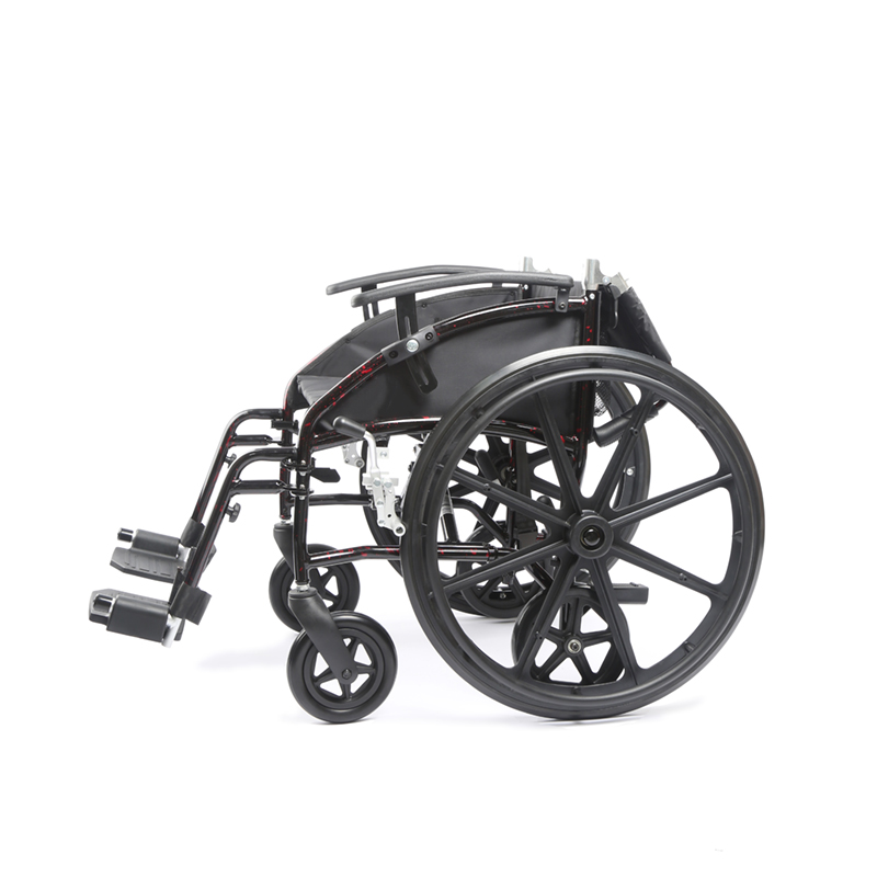 Cadeira de rodas leve, cadeira de rodas Transporter-alumínio, cadeira de transporte 2 em 1