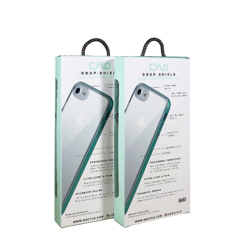 Caixas de embalagem de capa de telefone de papel personalizado com bolha