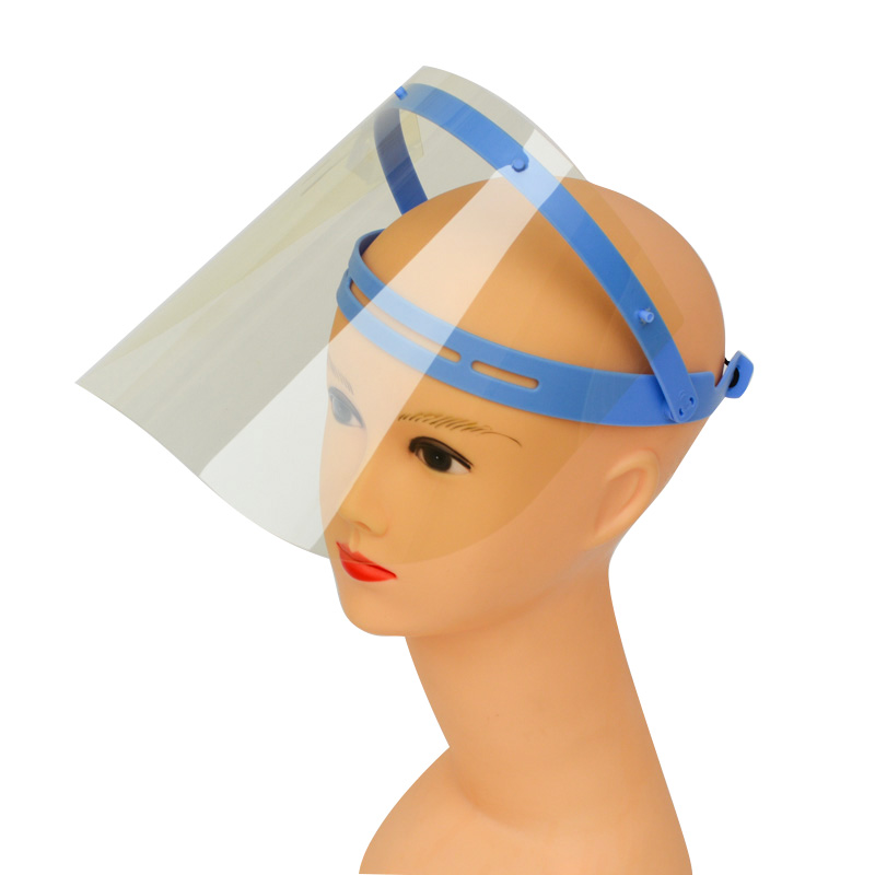 Proteção facial anti-embaçante anti-UV ajustável de 0,35 mm de proteção facial completa em PET