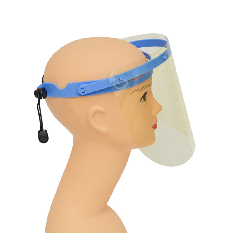 Protetor facial de proteção anti-nevoeiro de plástico de proteção UV 0,25 mm com viseira
