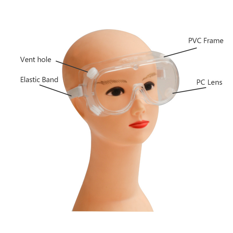 Óculos de proteção facial para prevenção de respingos de óleo de plástico padrão geral