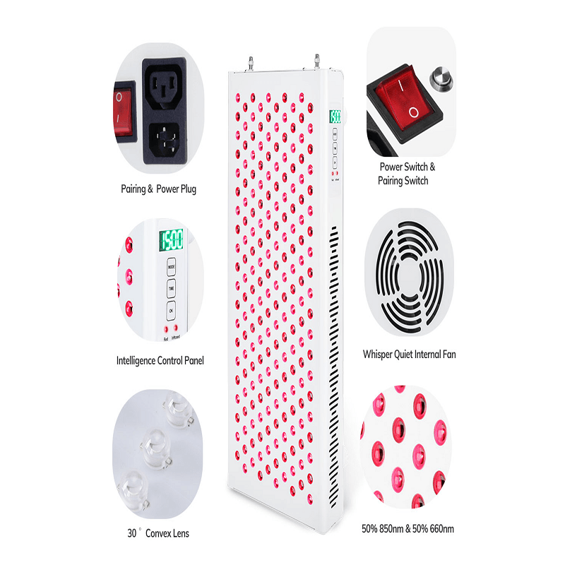 RD1500 Full Body Near Infrared Treatment Lamp 1500W Safe Physical Grade médica Red LED Light Therapy in home FDA
