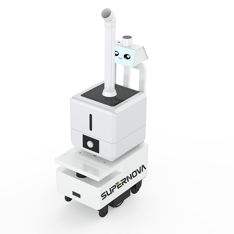 Nova tecnologia de atomização spray antiepidêmico Air Refresh Desinfecção Artificial Intelligent Spray esterilizador Robot