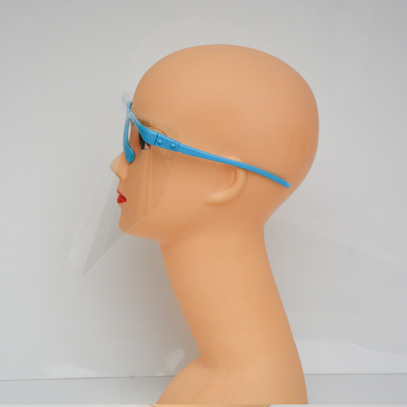 Proteção facial descartável de proteção transparente anti óleo protetor facial com óculos