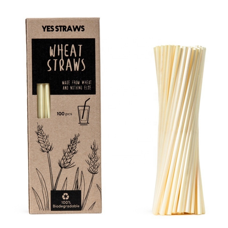 Canudos de trigo naturais de comprimento personalizado canudos de centeio ecológicos canudos de trigo biodegradáveis