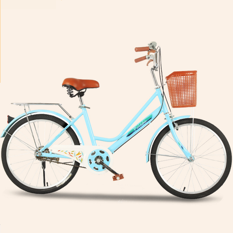 Popular 24 \\ '\\' 26 polegadas de bicicleta e mulher alta cidade de carbono bicicleta com cesta