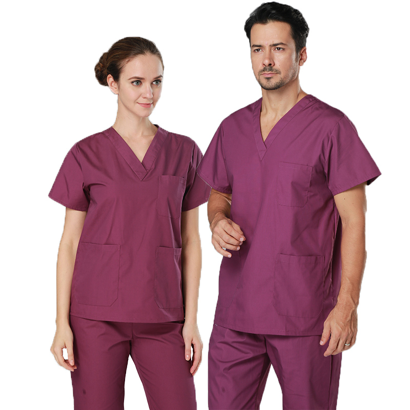 Enfermeira doutor uniforme tops calças scrub sets personalizado logotipo
