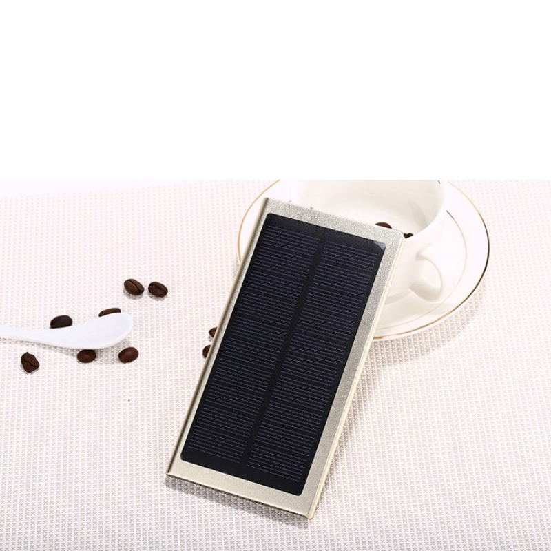 Personalize o logotipo ultra fino portátil carregador de bateria externo duplo banco de energia solar usb 20000mah