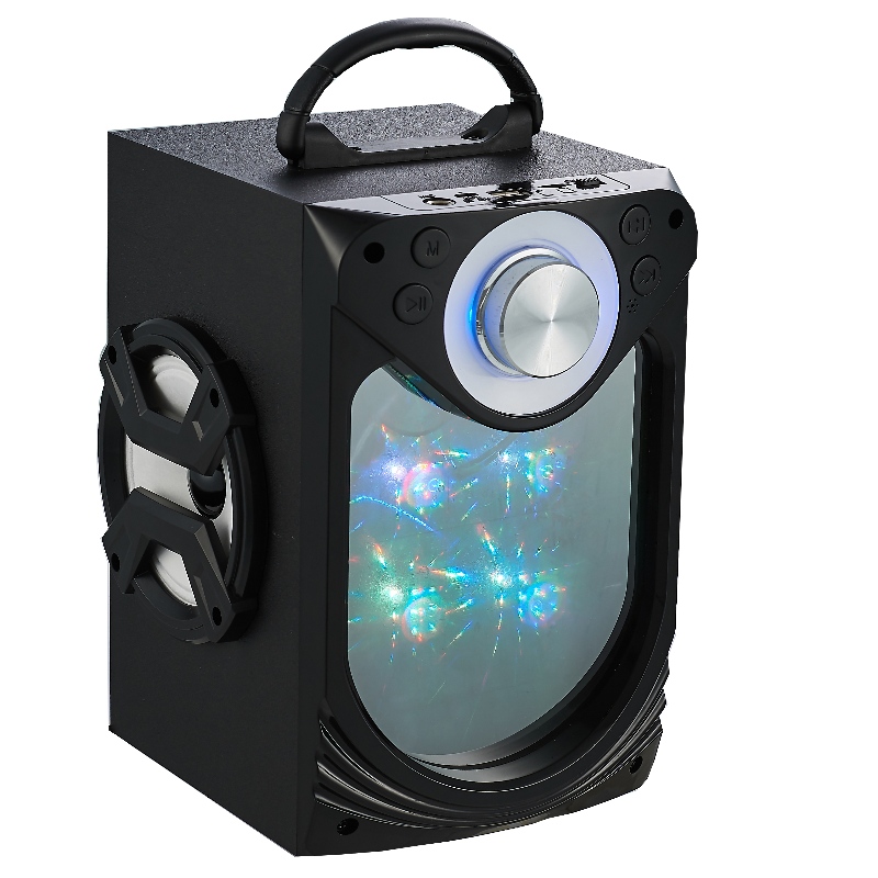FB-BS034 Speaker Bluetooth portátil com espelho de vidro&iluminação LED