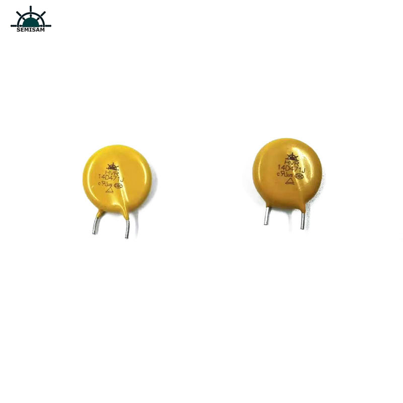 Amarelo Epoxy Resina Líder Reta 14D471 Alta Surge Proteção Proteção Proteção Stock Resistor Resistor Metal Óxido Varistor Varistor MOV