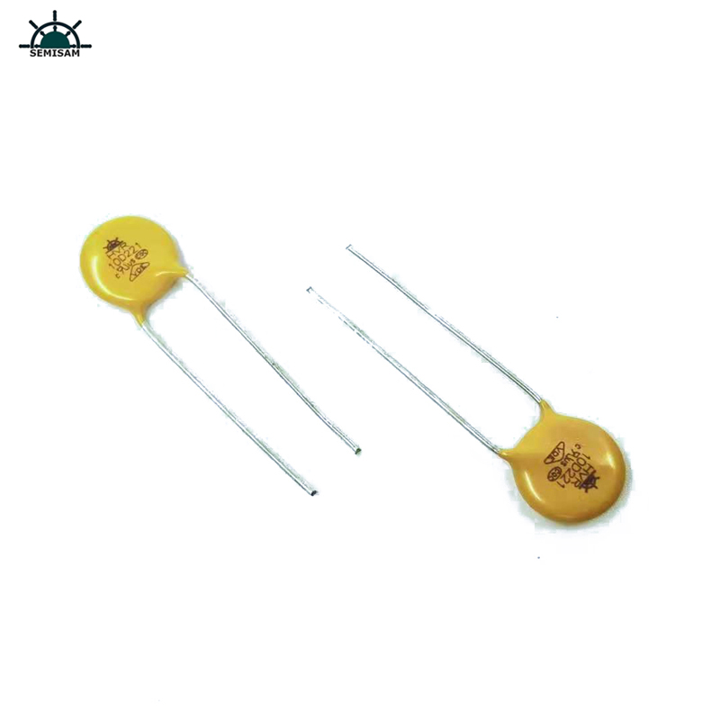 Original ODM resistor fornecedor de silicone amarelo 10d221 diâmetro 10mm metal óxido varistor para fonte de alimentação