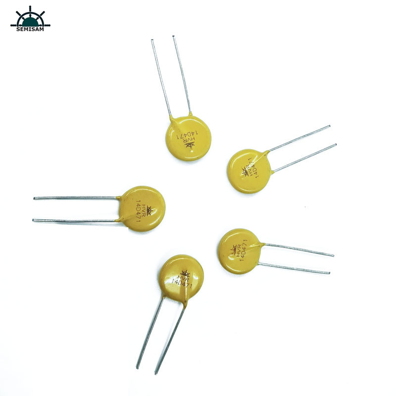 China Componentes eletrônicos, amarelo MOV 14mm 14D471 470V Varistor Zov Varistor Indestial