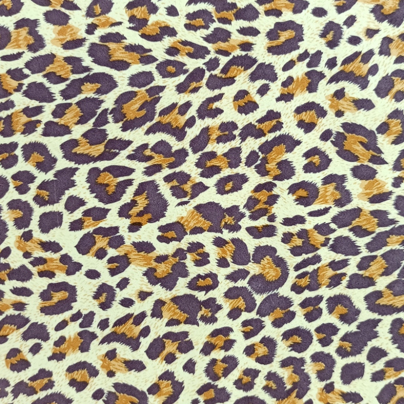 Recicle Polyester Leopard Imprimir