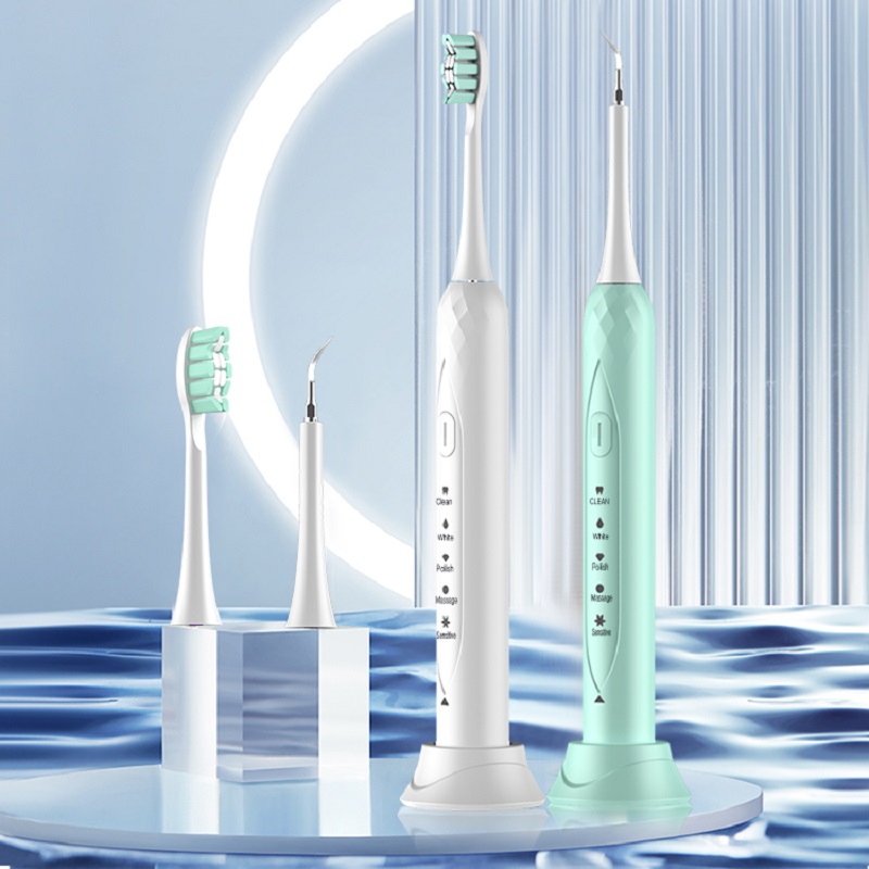 Impermeável personalizado usb recarregável inteligente ultra-sônico eletrônico sonoro elétrico dental escova de dental limpador