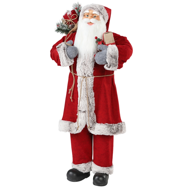 30 ~ 110cm Natal em pé Papai Noel com saco de presente ornamento decoração festival feriado figurine coleção tradicionalnatal