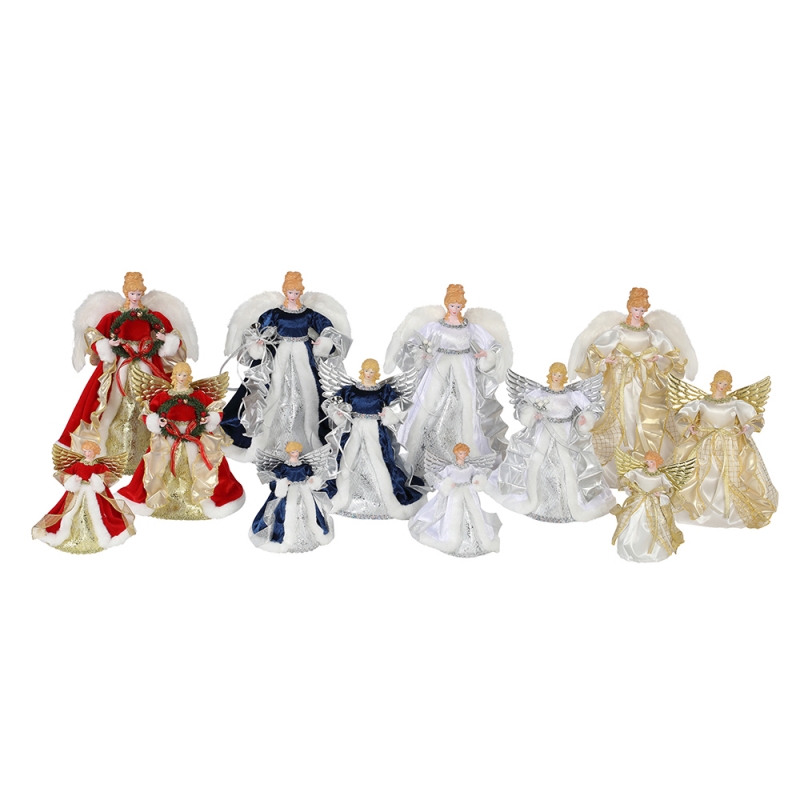 23 ~ 40cm Anjo de Natal enfeites de decorações Top Handmade Angel Figurines Coleção Boneca Xmas Festival Xmas Holiday