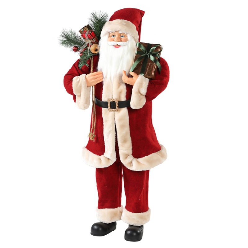 30 ~ 110 cm Natal Papai Noel com saco de presente ornamento decoração festival feriado figurine coleção tradicionalnatal