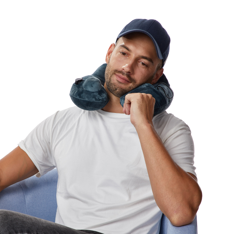 Travesseiro aquecidono pescoço para viajar, cabeça portátil apoio cervical descanso de almofada de descanso