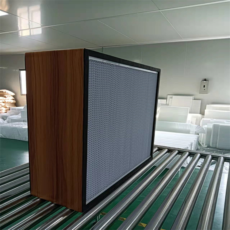 Quadro de madeira Custom Clean Sala Praça Profunda HVAC HEPA Painel Filtro com velocidade de ar estável