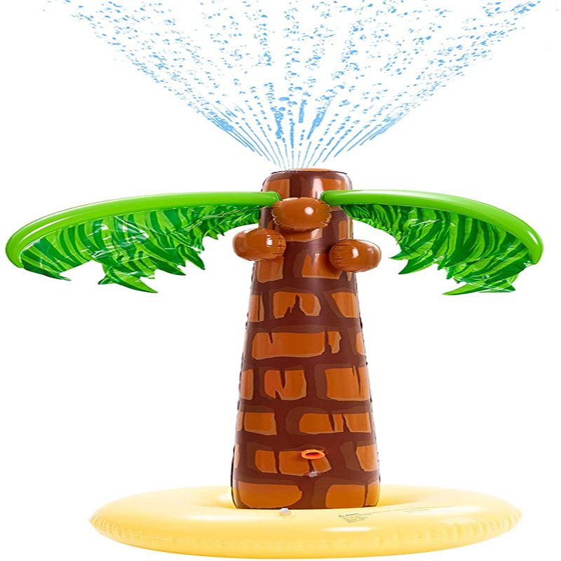 Brinquedo de árvore de coco de palma inflável, decoração de flutuador ao ar livre para fundo de praia