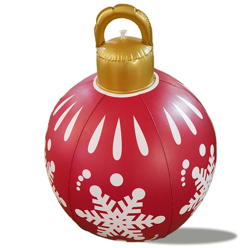 Bolas de decoração infláveis ​​de Natal, ornamentos de penduramento infláveis ​​de PVC de Natal