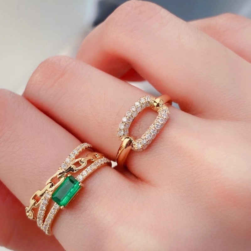 10k 14k 18k anel de ouro sólido diário anel de casamento do estilo de jóias para mulheres