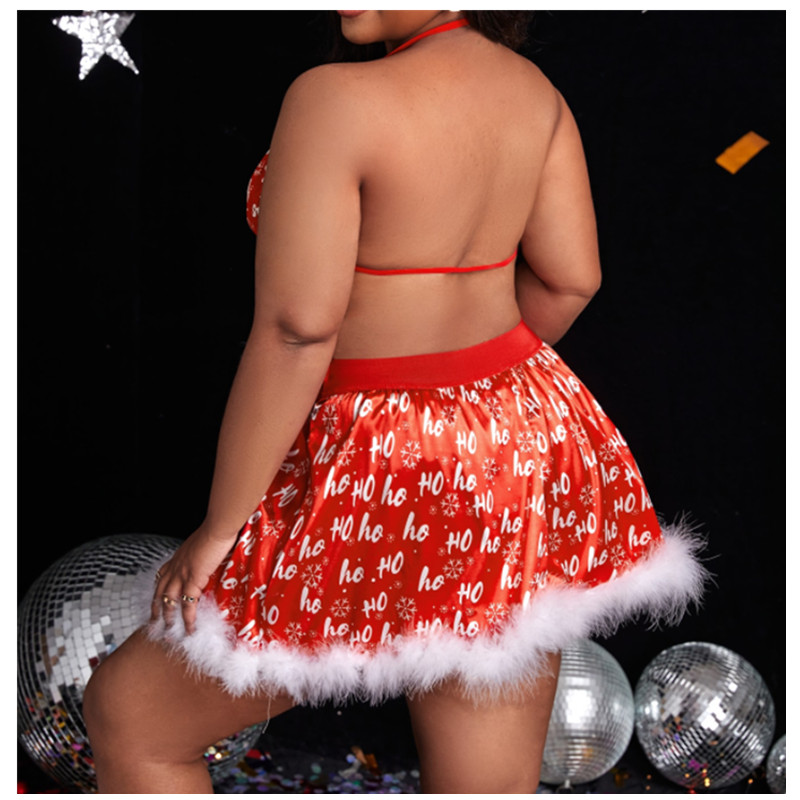 Conjunto de lingerie sexy de Natal, produção de atacado de fábrica confortável