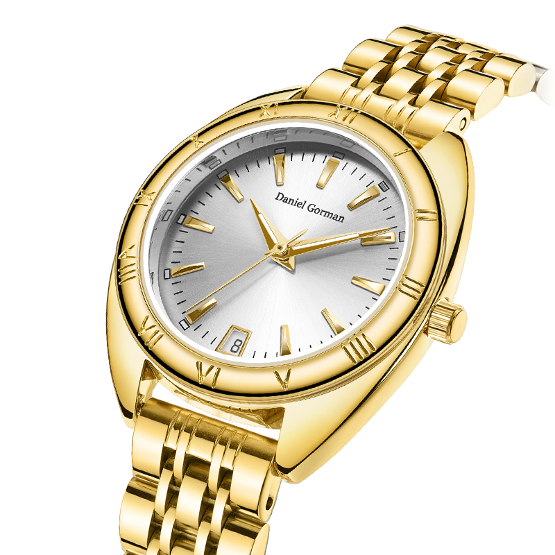 Daniel Gorman AN22415 Design exclusivo Design Luxury Fashion Women 'S Watch Gold Ice Bound Watch Women Women Luj' s Luxo