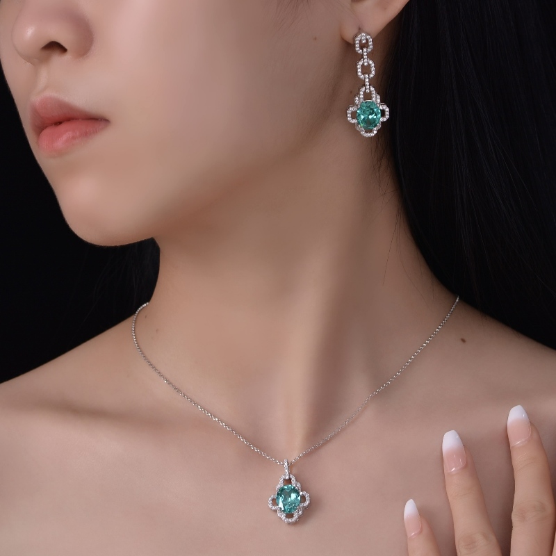 Tuochen Jewelry personalizada prata esterlina 925 com brinco de pedra de alto carbono diamante