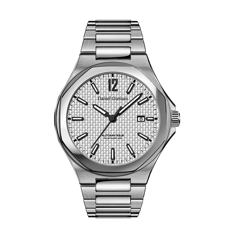 Daniel Gorman DG9007 Luxury Men \\'s Watch Logotipo personalizado 316 Aço inoxidável Punto de aço inoxidável quartzo relógio