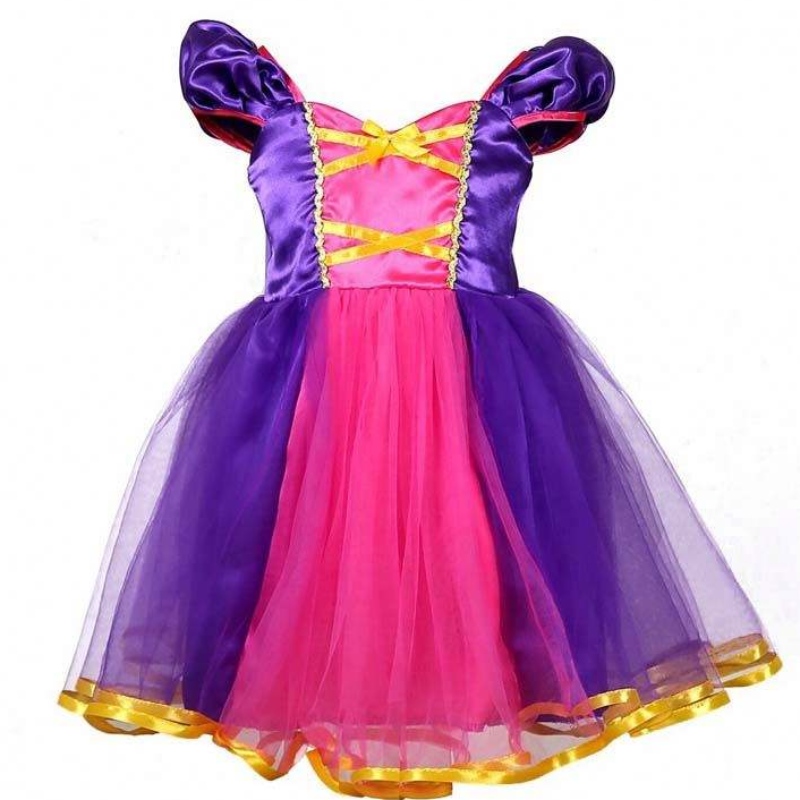 Festa de fantasia de bebê vestido de princesa rapunzel vestidos de festa de menina princesa aniversário dghc-031