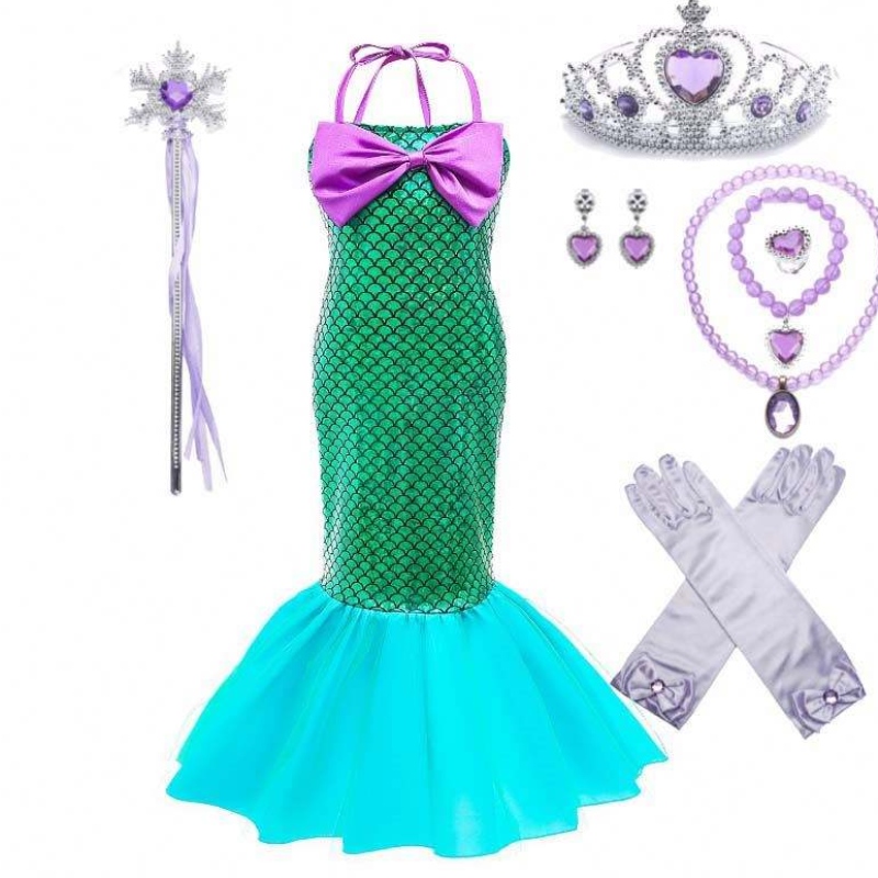 Amazon Hot Selling Party Fanche Party Princesa Ariel Cosplay Up Kids Mermaid Costume DGHC-028