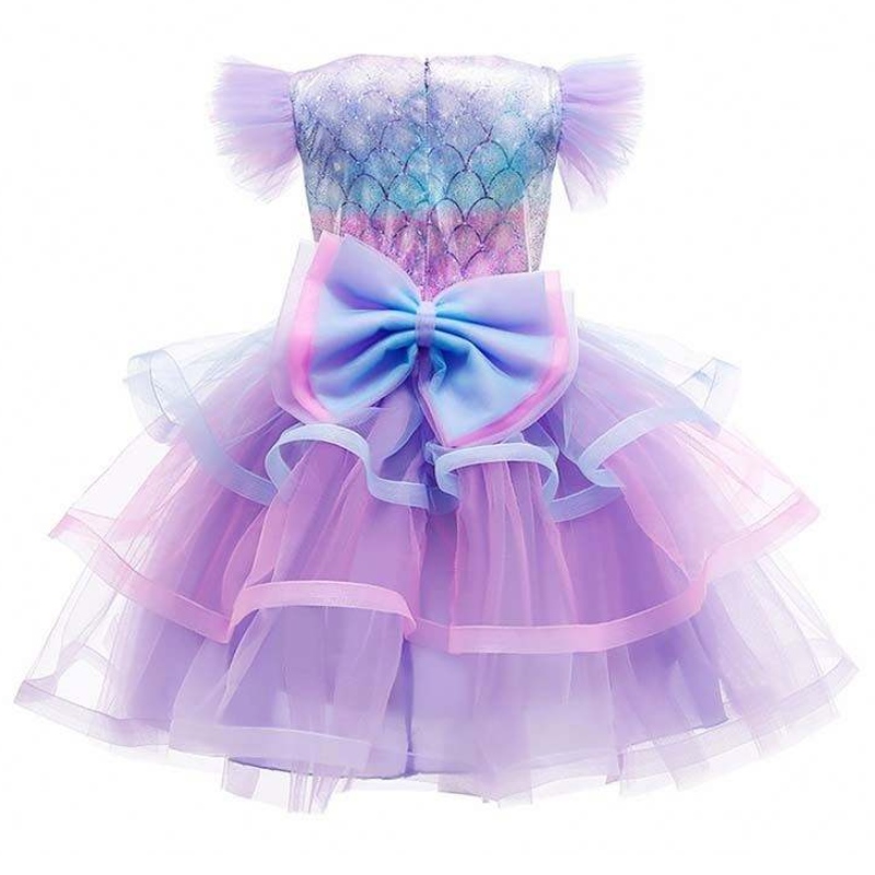 2022 Meninas Vestido de festa de aniversário Mermaid Colar Colar Princess Girl Mermaid Dress for Kids Girls HCMM-004