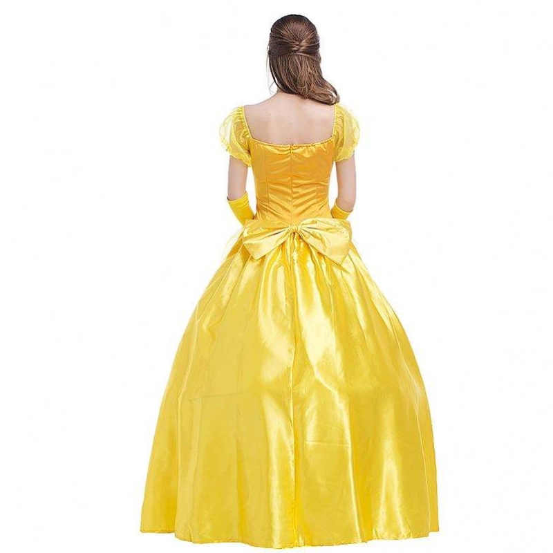 Cosplay Belle Princess Dress Lady Vestres for Beauty and the Beast Mulheres Fantas Fantas