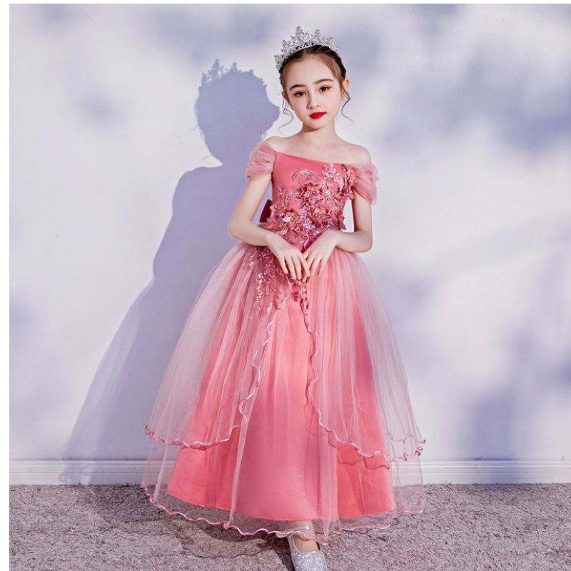 Designs de vestido de bebê de alta qualidade Boutique Girl Girl Dress STILO Ocidental para crianças Vestido de festa de festanoturna LP-213
