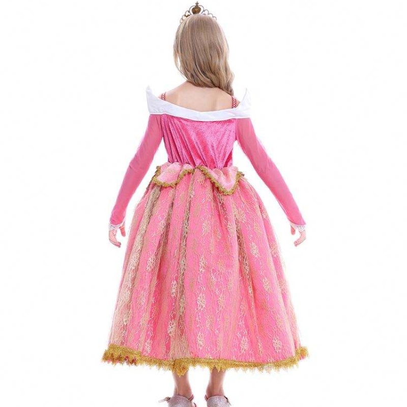 Baige 2021 New Girls Cosplay Elsa vestidos crianças vestidos de vestido de poliéster Anna Princess Party Dress
