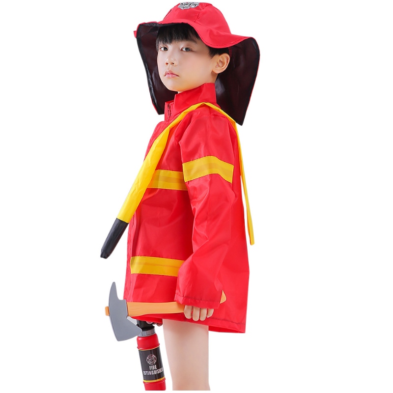 Costume de bombeiro infantil Fireman Dress Up Fire Fingle Fort Roup