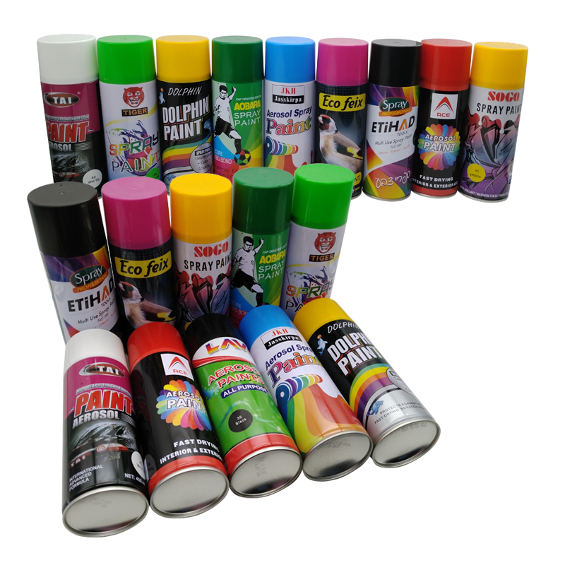 OEM 200ml 300ml 400ml 450ml Pintura spray barata graffiti tinta spray spray tinta spray