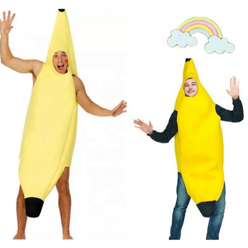 Criações de cosplay figurino de banana atraente para adultos de luxo para festas de vestido de halloween e role -replay unissex banane