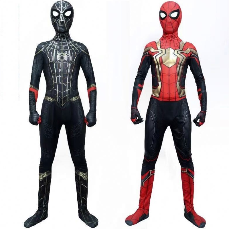 Traje de super -herói traje de traje para crianças Halloween Cosplay Jumpsuit 3D Spiderman Adult Homem Cosplay Trajes