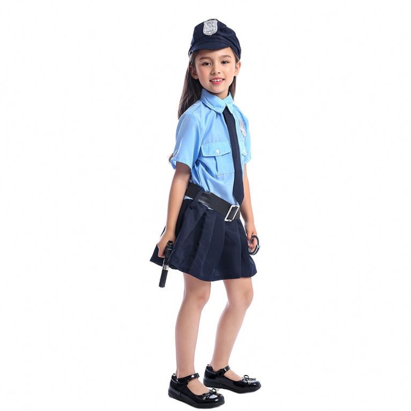 Figurino do oficial de policiais de Halloween para garotas crianças infantil role-playing cosplay homem uniforme de festas de festa