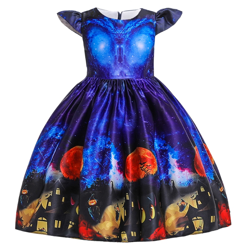 2022 Vestido de Halloween Autumn Pumpkin Print Cosplay Dress
