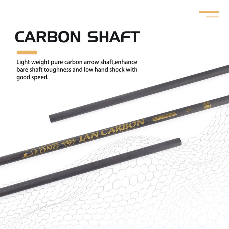 Elongarrow 32 polegadas 3,2 mm SP600 Fibra de fibra de carbono eixo para arqueiros