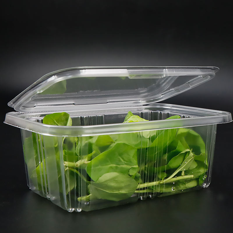 8/16/24/32/46/64/128 oz advertência de advertência, caixa de embalagem resistente a adulteração para salada fresca e erva -fruta.