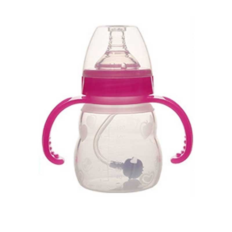 Garrafa de bebê largo de bebê de alta qualidade BPA Baby Wide Wide com alça Baby Anti-Flatulência portátil Produtos de bebê portáteis BPA grátis